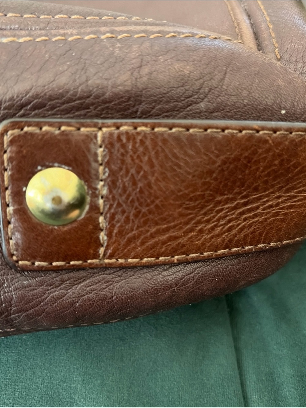 Coach Vintage Zoe Brown Leather Shoulder Bag Brass Hardware - Picture 11 of 16